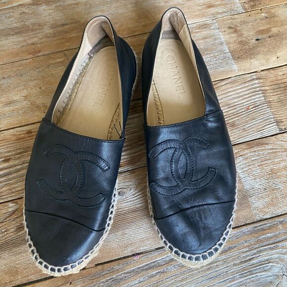 CHANEL Lambskin CC Espadrilles black - Picture 9 of 12